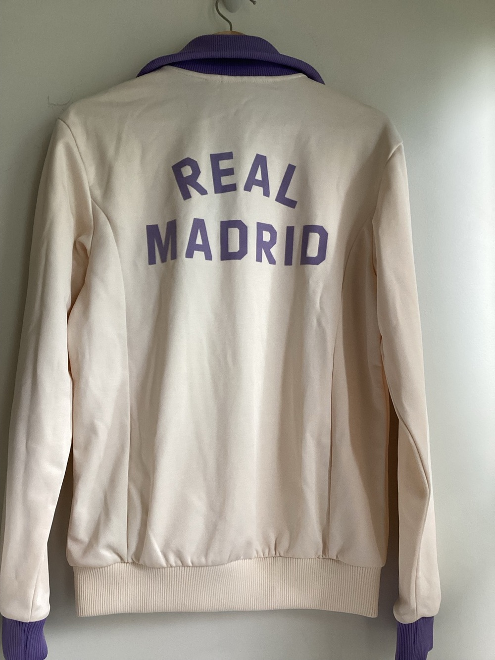 Adidas Originals Real Madrid Full Zip Track Jacket Small White Purple 3 Stripes